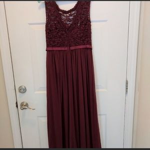 Size 6 David’s bridal WINE color dres